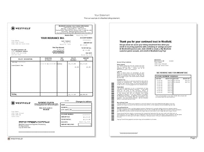 westfield insurance bill pay