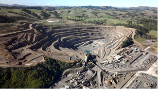 An aerial view of Drury Quarry