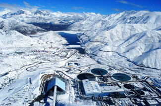 An aerial view of Minera Los Pelambres