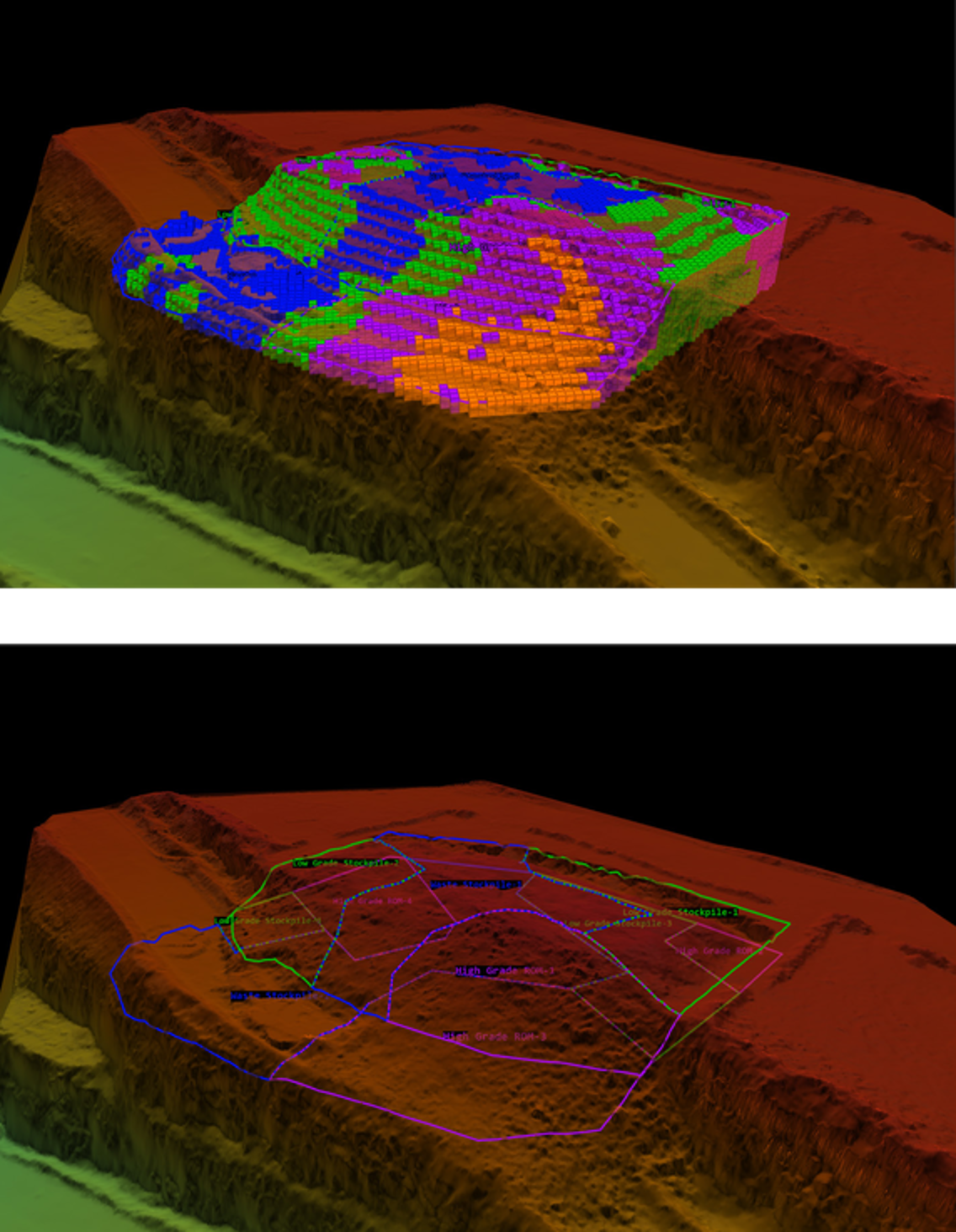 3D grade control flitch modelling using OREPro™ 3D