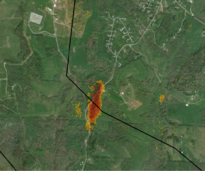 3vG Screenshot of Displacement DataStream