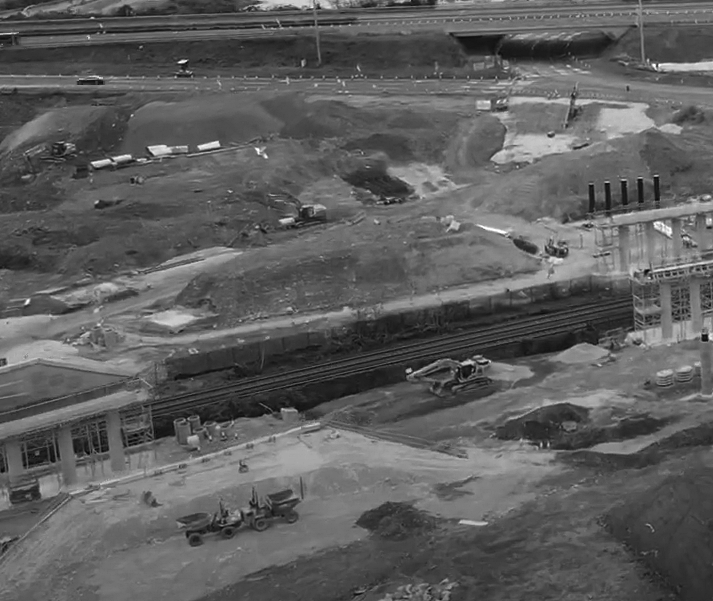 Dunkettle Interchange-Drone-BW