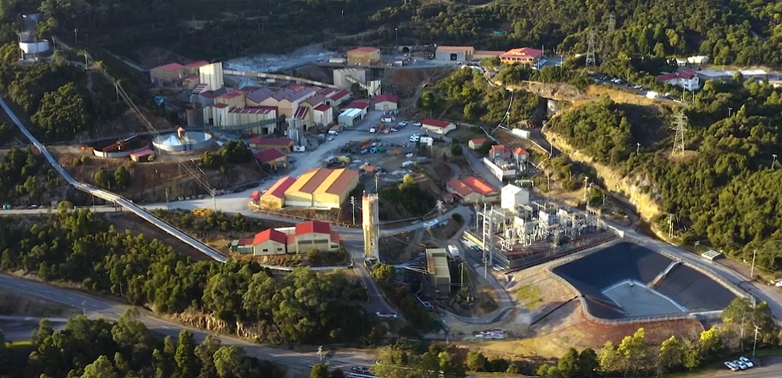 Figure 1 MMG Rosebery Mine located on Tas West Coast Australia
