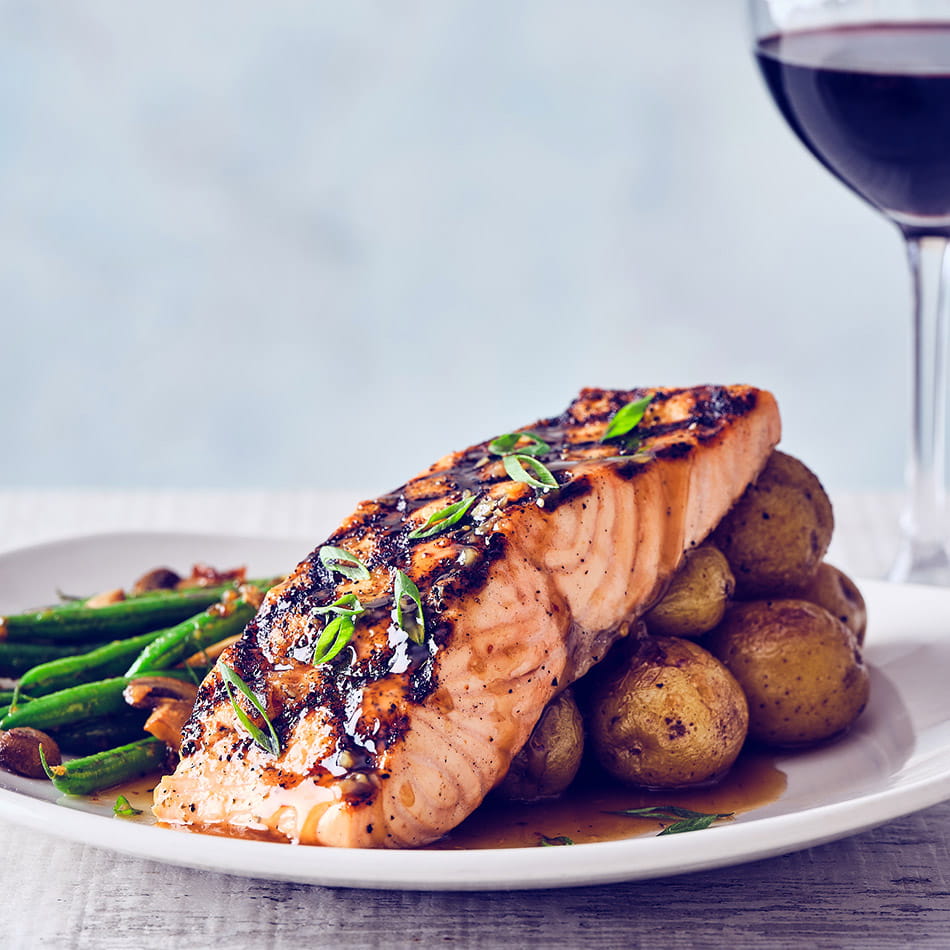 BOURBON GLAZED SALMON