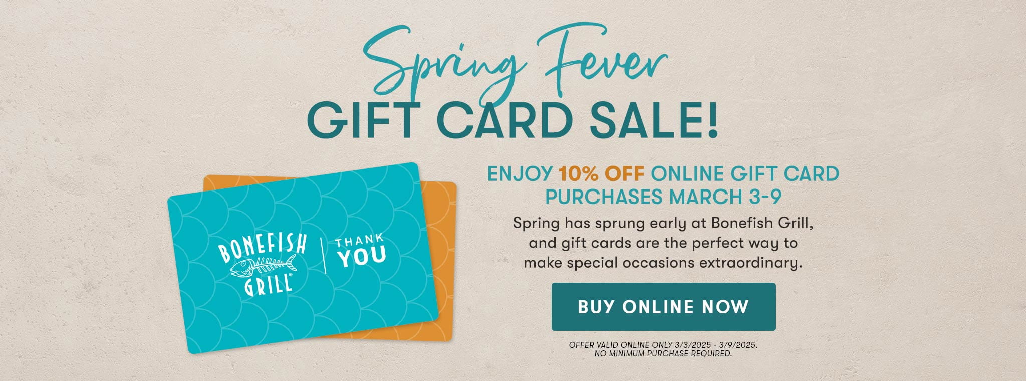 Spring Fever Gift Card Sale