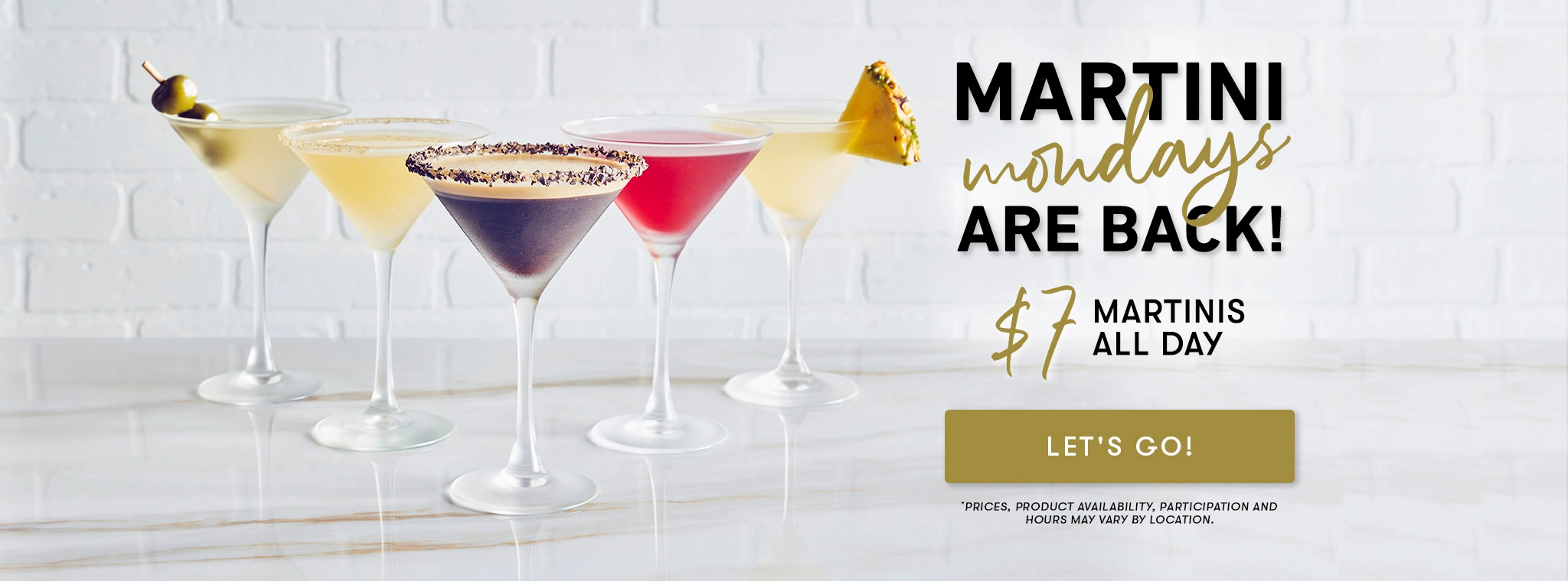 martini mondays are back banner