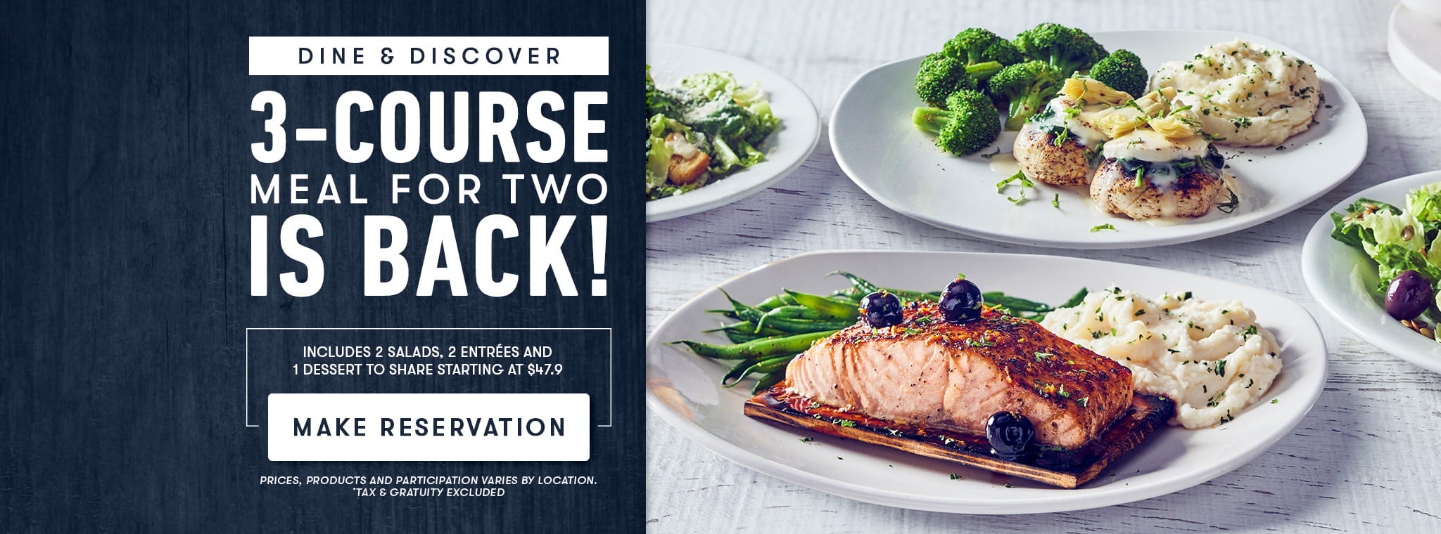 Dine &amp; Discover 3-Course Meal For Two Is Back!