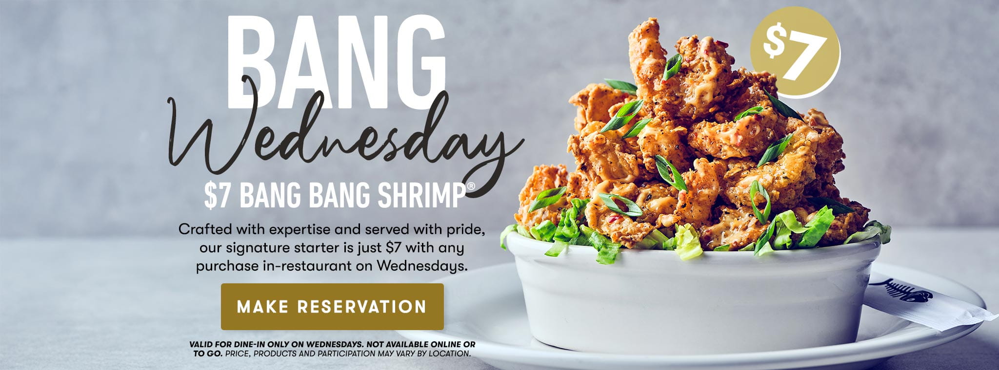 Bang Wednesday $7 Bang Bang Shrimp