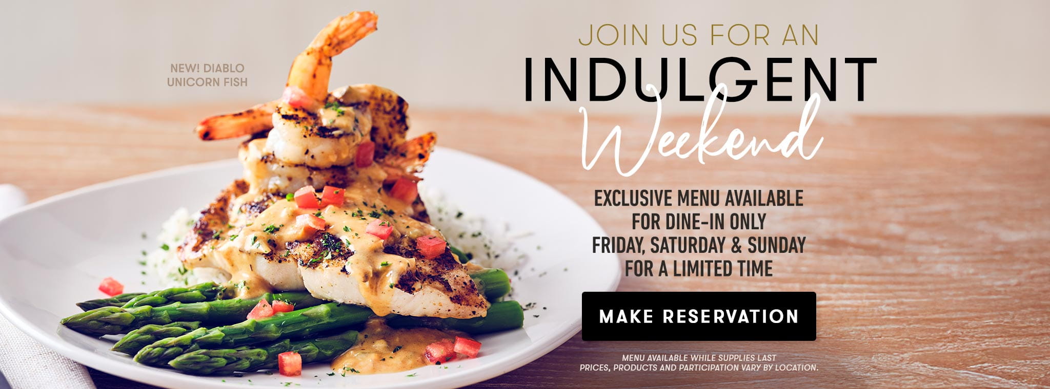 Join us for an Indulgent Weekend