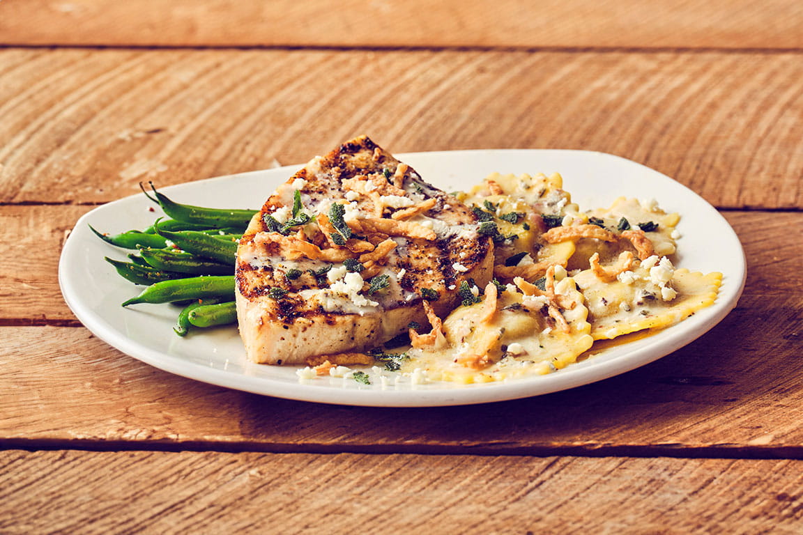 Swordfish With Pumpkin Ravioli