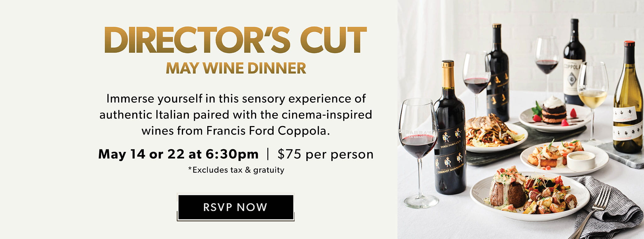 Director's Cut May Wine Dinner