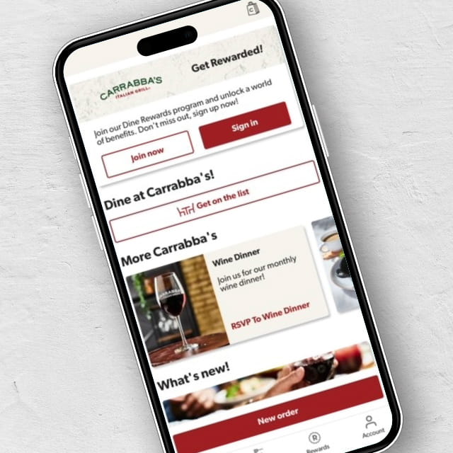 Download the new Carrabba's App today