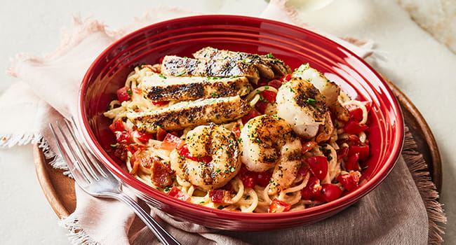 Chicken and Shrimp Spaghetti Carbonara