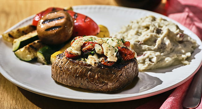 New! Tuscan-Grilled Sirloin* with Grilled Vegetables