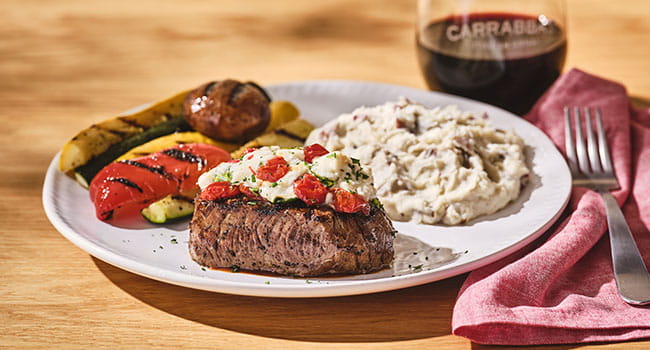 New! Tuscan-Grilled Sirloin* with Grilled Vegetables