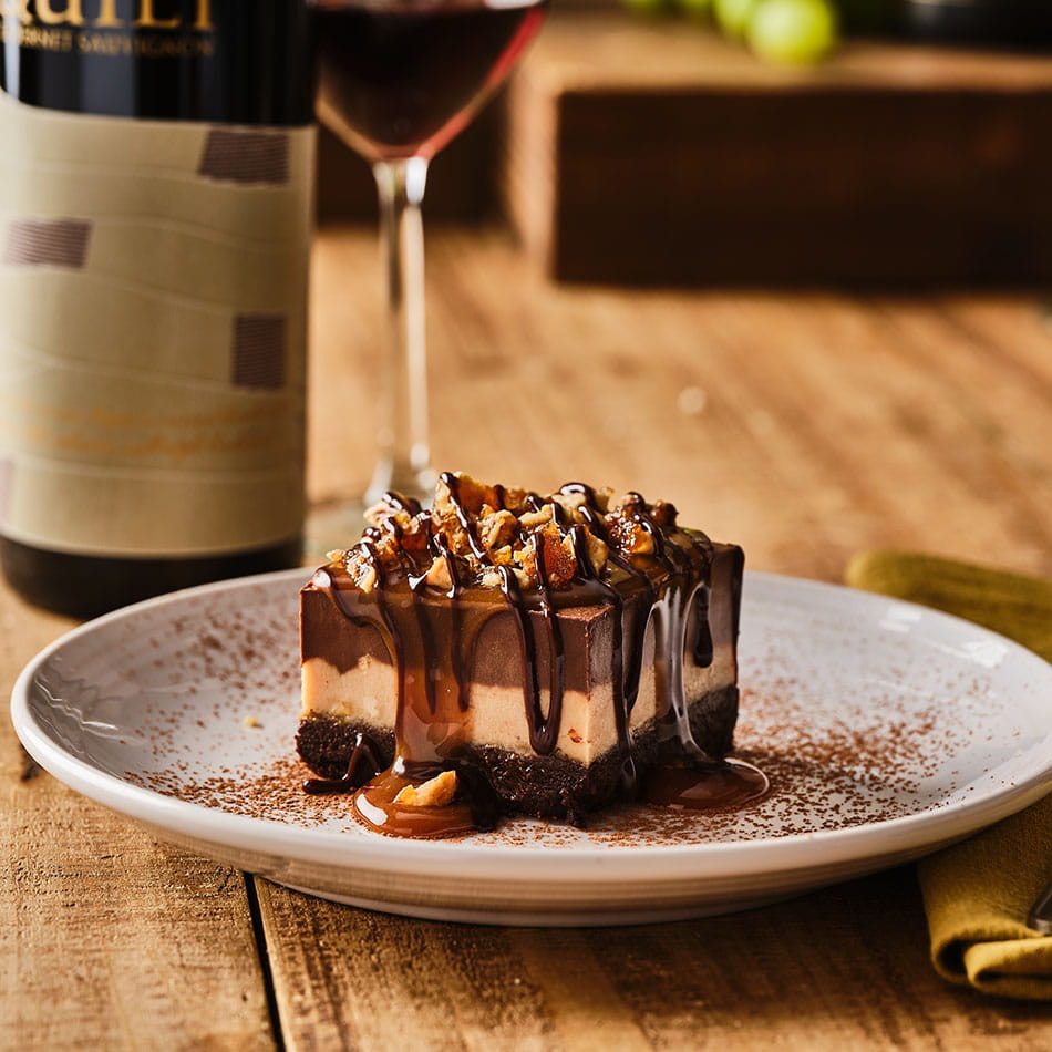 CHOCOLATE PEANUT BUTTER MOUSSE BROWNIE