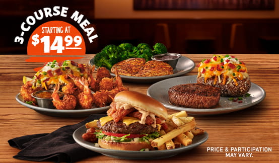 3-Course Meal Starts at $14.99