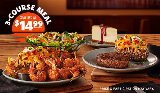 3 Course Meal Starting At $14.99