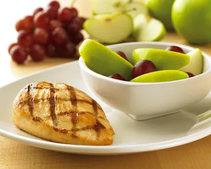 fresh fruits and grilled lean proteins image