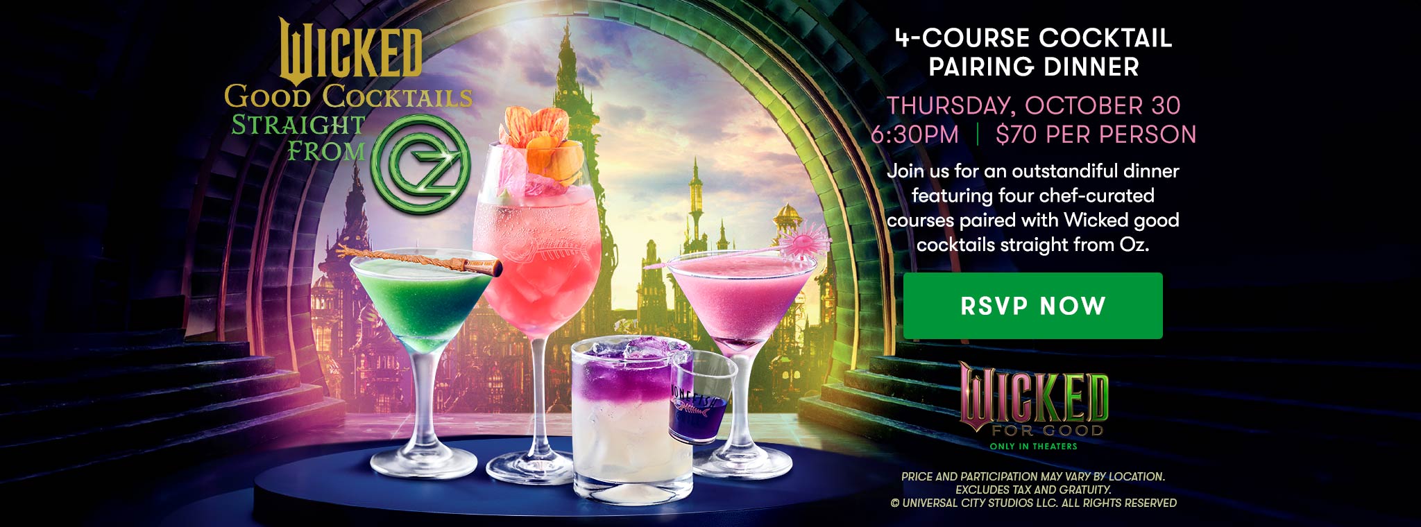 4 Course Cocktail Pairing Dinner - RSVP NOW