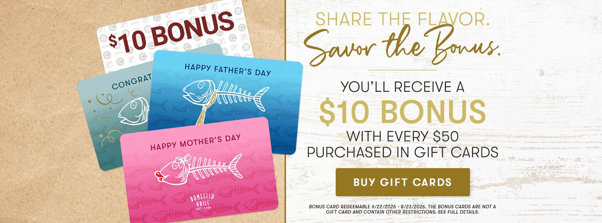 Share the flavor, Savor the Bonus