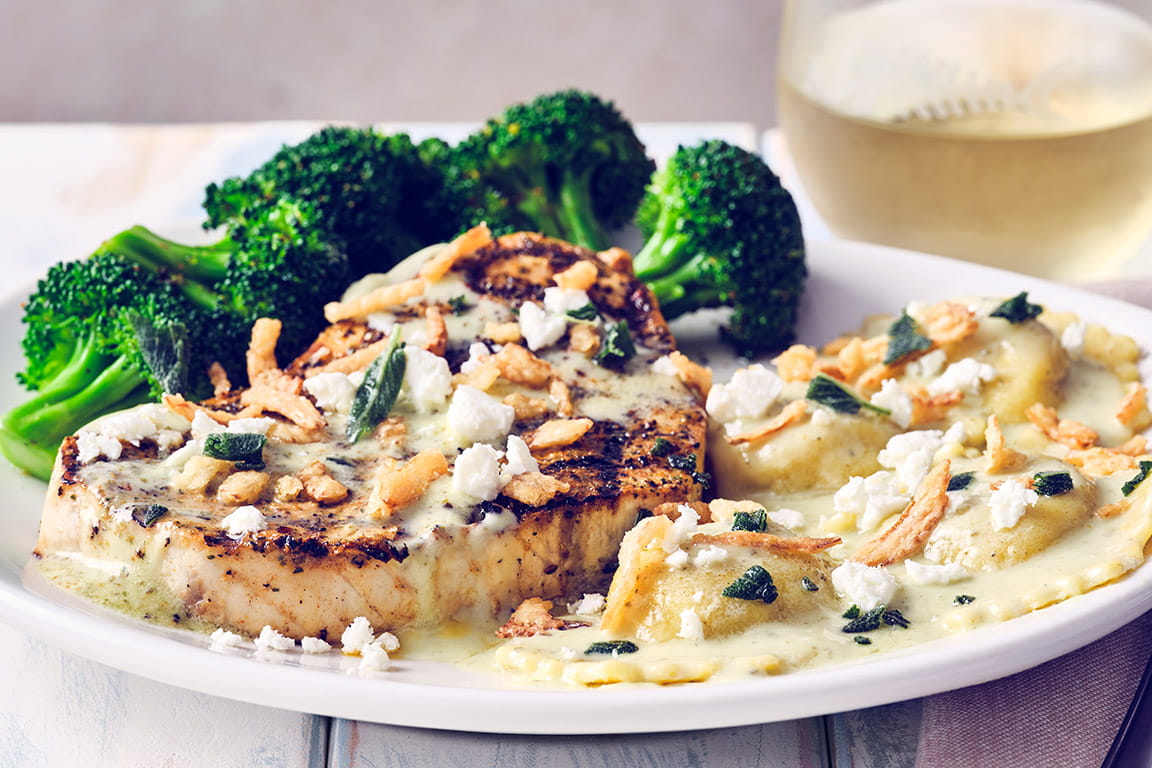 SWORDFISH AND PUMPKIN RAVIOLI