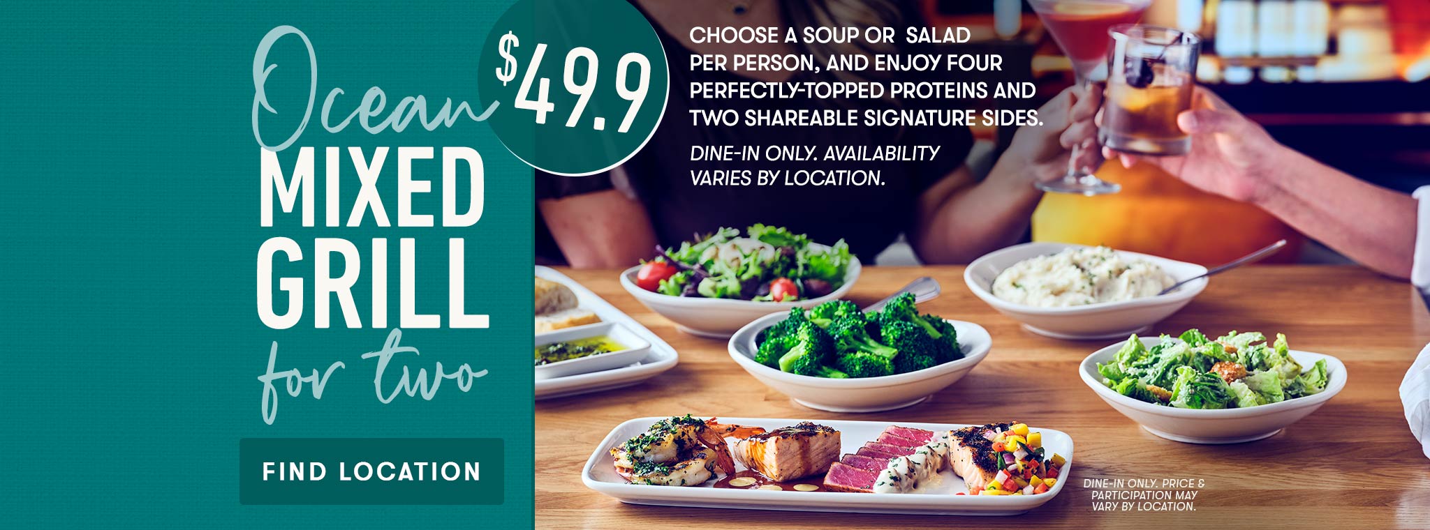 OCEAN MIXED GRILL MEAL FOR TWO — ONLY $49.9