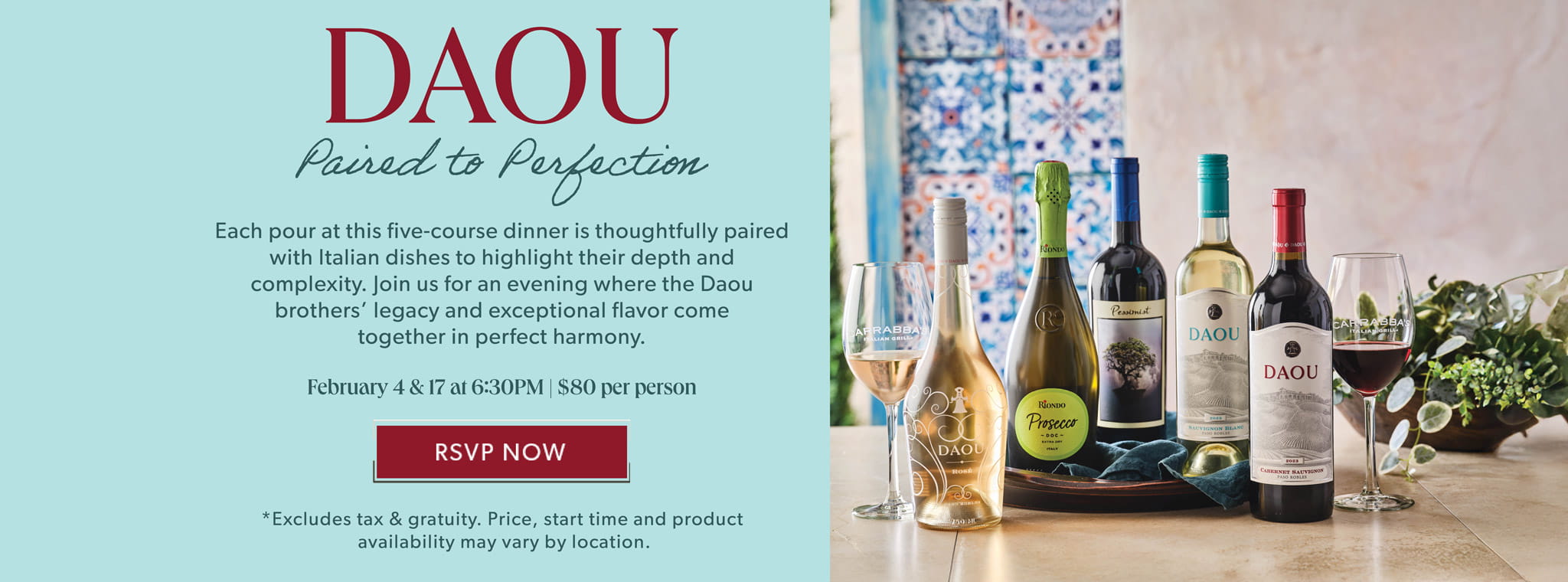 DAOU Paired to Perfection February WD. RSVP NOW.