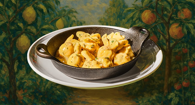 Honey Goat Cheese Sacchetti