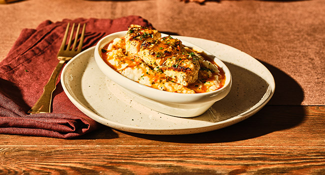 PARMESAN RISOTTO WITH SPICY CHICKEN