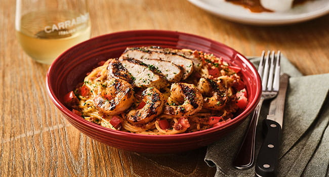 Chicken & Shrimp Spaghetti Carbonara