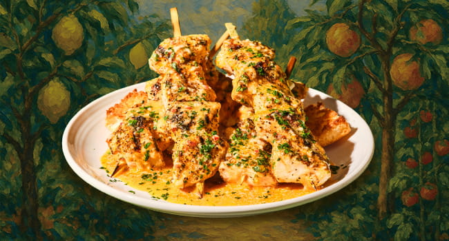 Calabrian Chicken Skewers