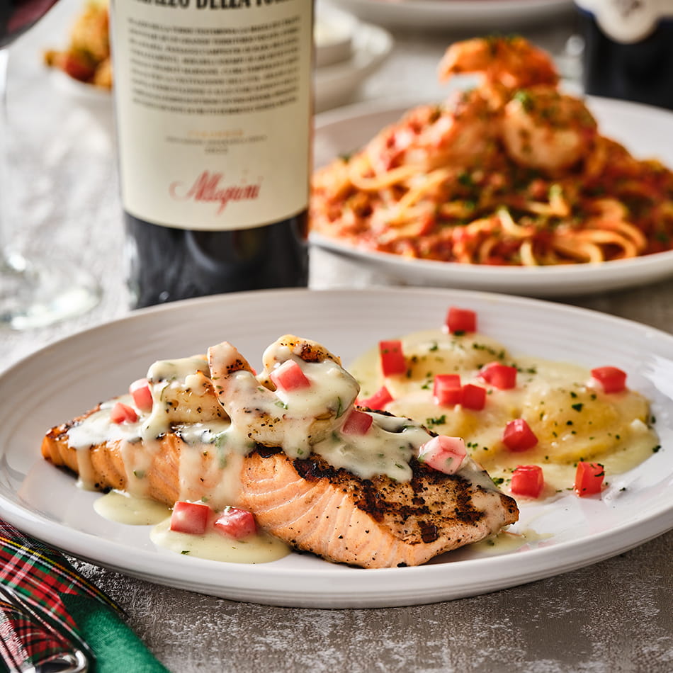 Salmon Nino with Lobster Ravioli*