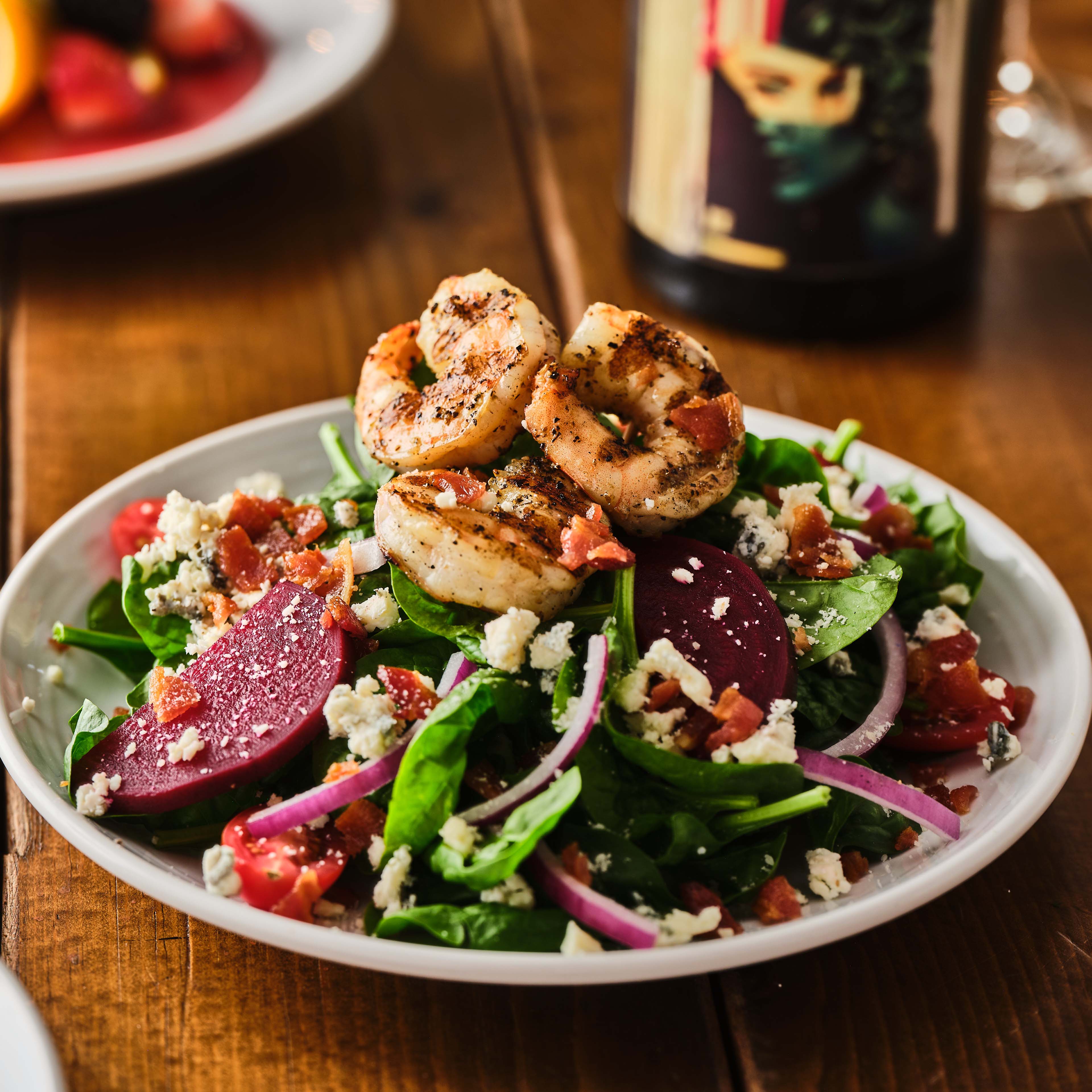 Shrimp Salad with Roasted Beets