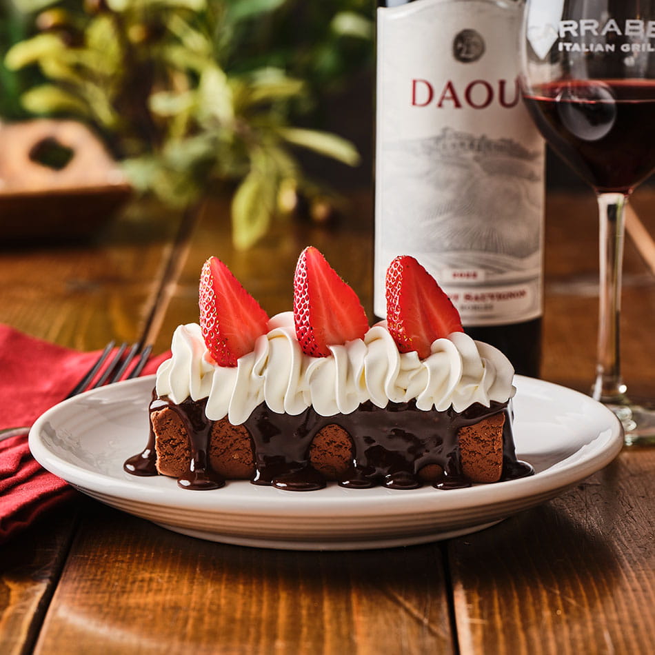 Chocolate Semifreddo with Strawberries