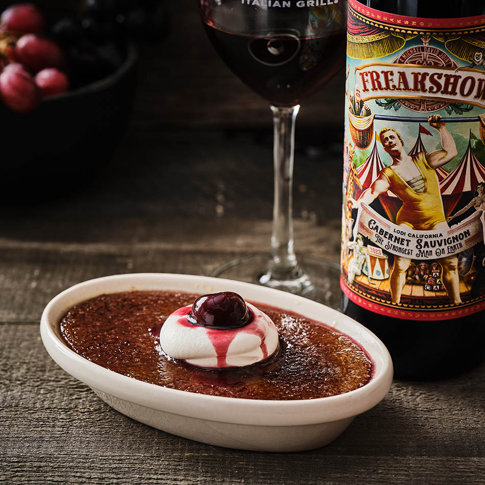 DARK CHOCOLATE CRĂME BRĂLĂE WITH BORDEAUX CHERRY