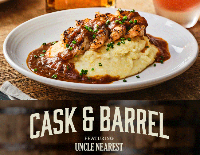 Cask & Barrel Featuring Uncle Nearest. June Bourbon Dinner