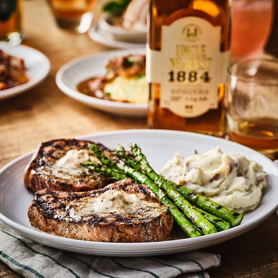 Pork Chops with Sweet Bourbon Butter