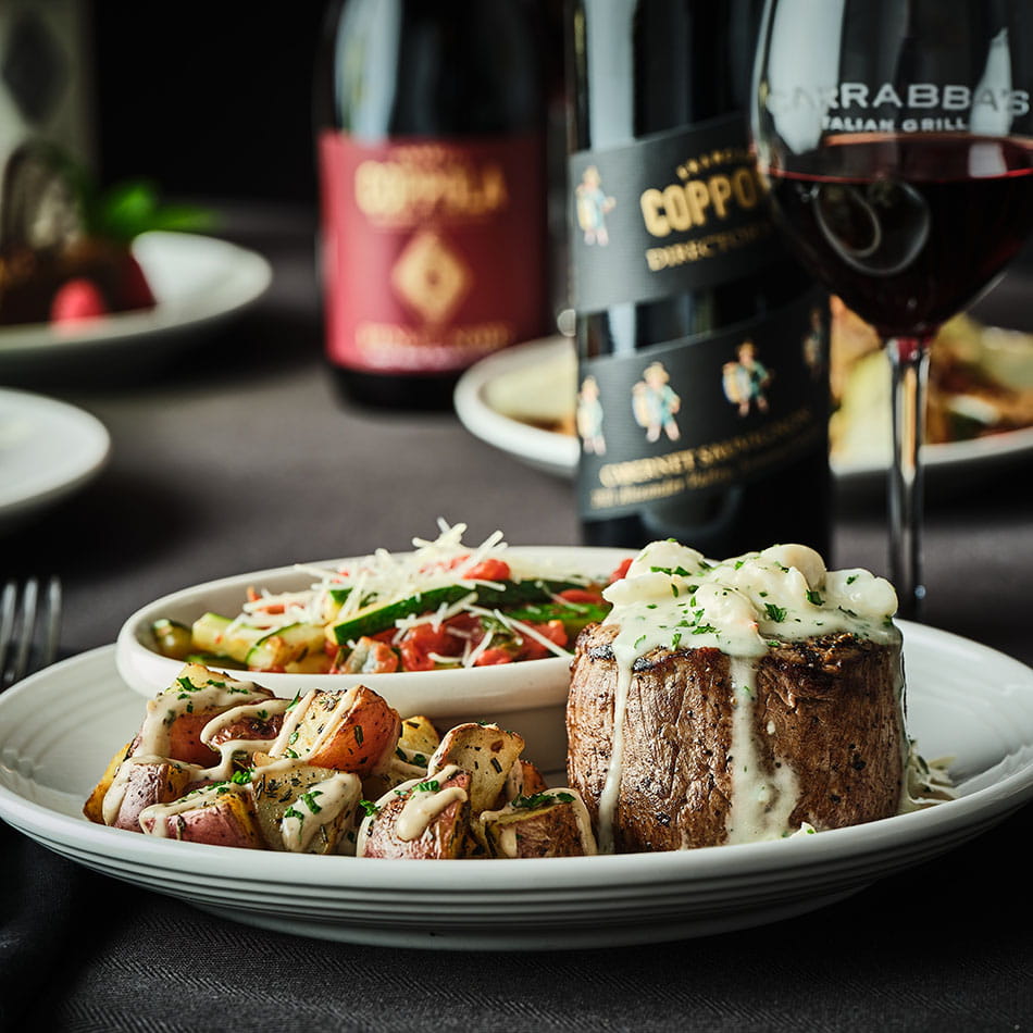 Tuscan-Grilled Filet with Crab Scampi