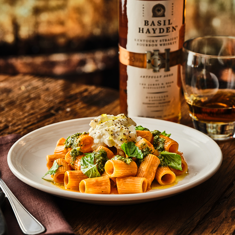 RIGATONI ALLA VODKA WITH BURRATA**