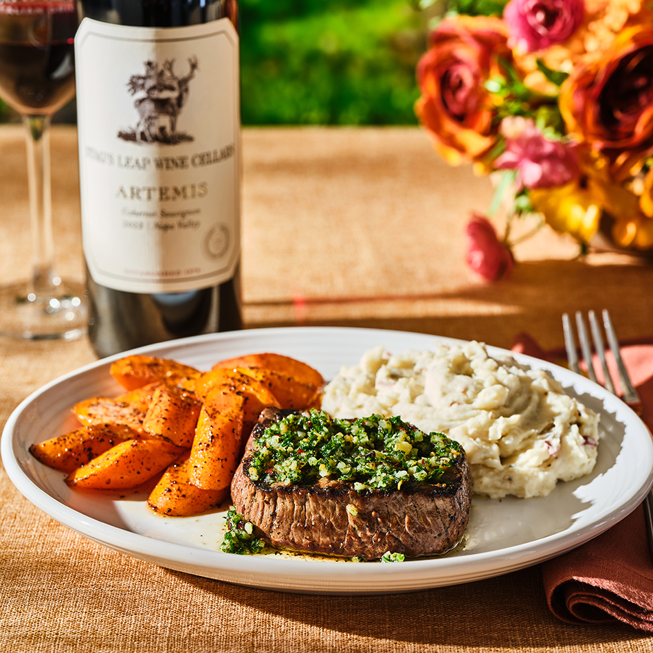Grilled Sirloin with Italian Salsa Verdi