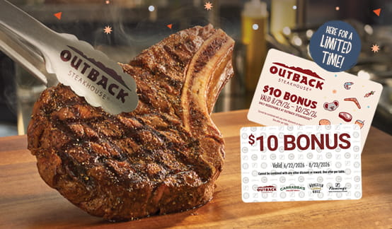 Here For A Limited Time! TWO $10 Bonus Cards