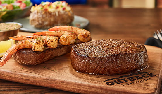 Sirloin and Grilled Shrimp on the Barbie