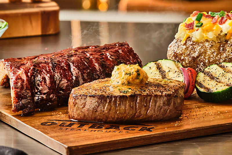 Sirloin and Half Rack BBQ Ribs