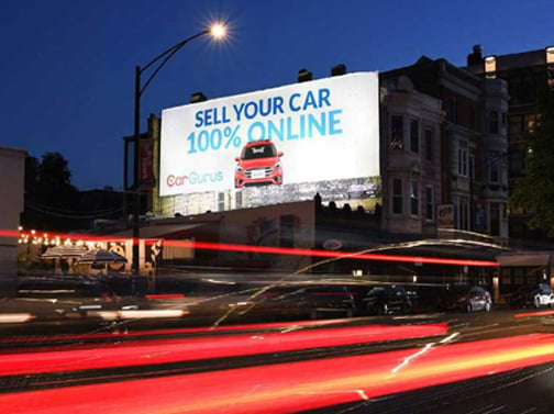 billboard out of home advertising for car gurus