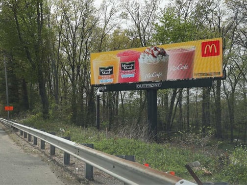 highway billboard out of home advertising in new jersey for mcdonals