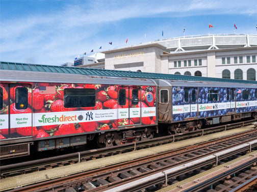 out of home transit subway wrap nyc freshdirect