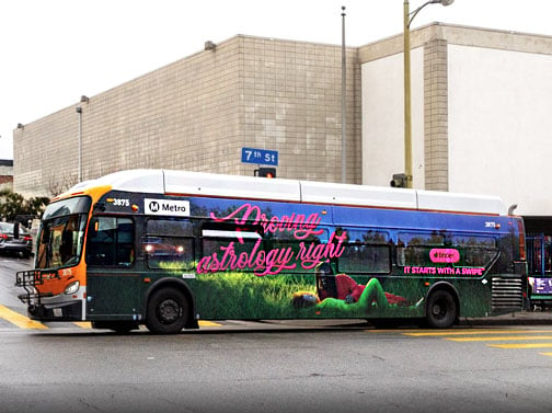 out of home bus advertising tinder