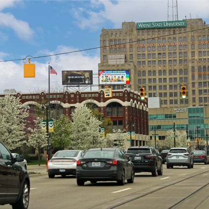 out of home advertising detriot poster
