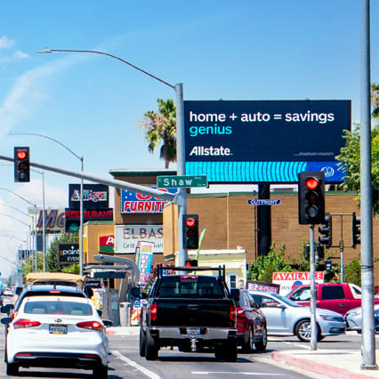digital billboard out of home advertising for allstate in fresno arizona 